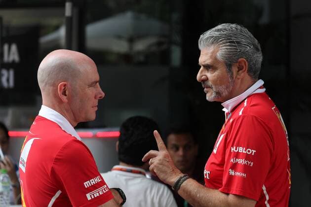 30.09.2017 - Jock Clear (GBR) Ferrari Engineering Director and Maurizio Arrivabene (ITA) Ferrari Team Principal Malaysian Grand Prix, Sepang 28 September - 1 October 2017 30.09.2017 - Jock Clear (GBR) Ferrari Engineering Director and Maurizio Arrivabene (ITA) Ferrari Team Principal 