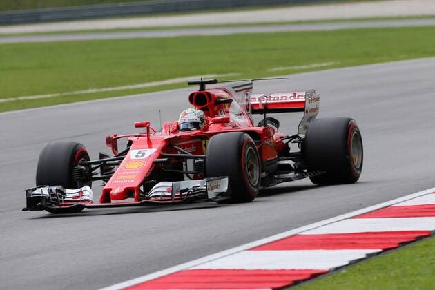 30.09.2017 - Free Practice 3, Sebastian Vettel (GER) Scuderia Ferrari SF70H Malaysian Grand Prix, Sepang 28 September - 1 October 2017 30.09.2017 - Free Practice 3, Sebastian Vettel (GER) Scuderia Ferrari SF70H 