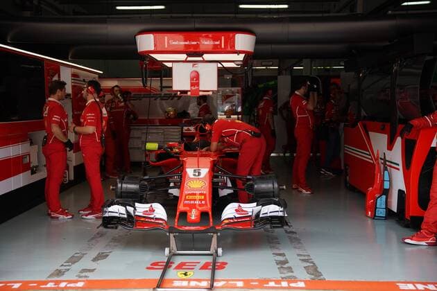 30.09.2017 - Free Practice 3, Sebastian Vettel (GER) Scuderia Ferrari SF70H Malaysian Grand Prix, Sepang 28 September - 1 October 2017 30.09.2017 - Free Practice 3, Sebastian Vettel (GER) Scuderia Ferrari SF70H 