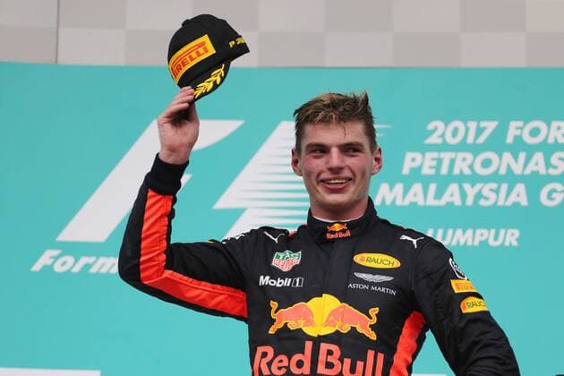 01.10.2017 - Race, Max Verstappen (NED) Red Bull Racing RB13 race winner Malaysian Grand Prix, Sepang 28 September - 1 October 2017 01.10.2017 - Race, Max Verstappen (NED) Red Bull Racing RB13 race winner 