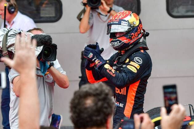 (171001) -- SEPANG, Oct. 1, 2017 -- Red Bull driver Max Verstappen of the Netherlands celebrates after the Formula One Malaysia Grand Prix at the Sepang Circuit in Malaysia, on Oct. 1, 2017. Max Verstappen claimed the title of the event. ) (SP)MALAYSIA-SEPANG-F1 ChongxVoonxChung 