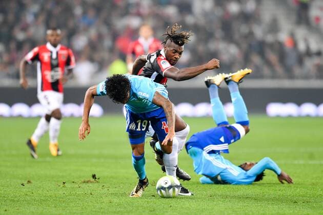 07 Allan SAINT MAXIMIN nice FOOTBALL Nice vs Marseille Ligue 1 Conforama 01 10 2017 FEP Panoramic 