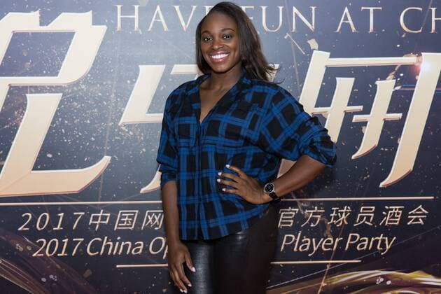 BEIJING, CHINA - OCTOBER 01: Sloane Stephens of USA poses on the red carpet of the 2017 China Open Player Party at Beijing Olympic Tower on October 1, 2017 in Beijing, China.  Copyright: xVCGx CFP111128857188 