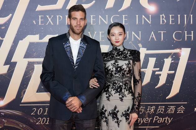 BEIJING, CHINA - OCTOBER 01: Juan Martin Del Porto (L) of Argentina poses on the red carpet of the 2017 China Open Player Party at Beijing Olympic Tower on October 1, 2017 in Beijing, China.  Copyright: xVCGx CFP111128857264 