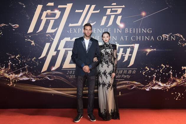 BEIJING, CHINA - OCTOBER 01: Juan Martin Del Porto (L) of Argentina poses on the red carpet of the 2017 China Open Player Party at Beijing Olympic Tower on October 1, 2017 in Beijing, China.  Copyright: xVCGx CFP111128857265 