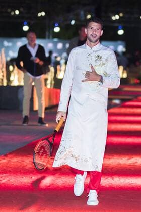 BEIJING, CHINA - OCTOBER 01: Grigor Dimitrov of Bulgaria walks on the red carpet of the 2017 China Open Player Party at Beijing Olympic Tower on October 1, 2017 in Beijing, China.  Copyright: xVCGx CFP111128856114 