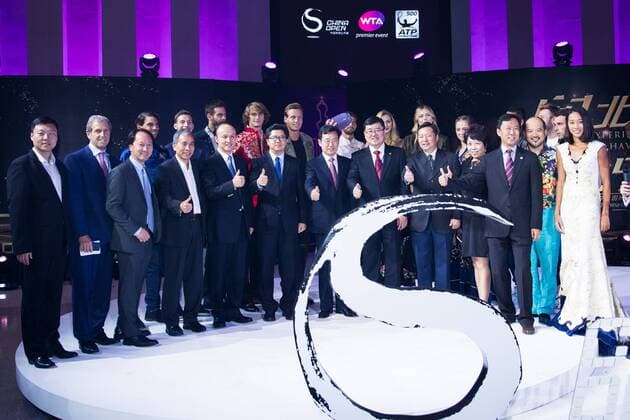 BEIJING, CHINA - OCTOBER 01: Players and guests pose for a picture during the 2017 China Open Player Party at Beijing Olympic Tower on October 1, 2017 in Beijing, China.  Copyright: xVCGx CFP111128857880 