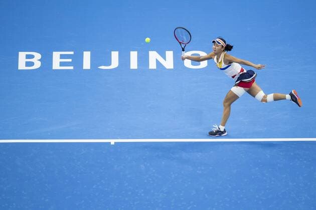 BEIJING, CHINA - OCTOBER 02: Peng Shuai of China returns a shot during the Women s singles first round match against Shelby Rogers of the United States on day three of 2017 China Open on October 2, 2017 in Beijing, China.  Copyright: xVCGx CFP111128908122 