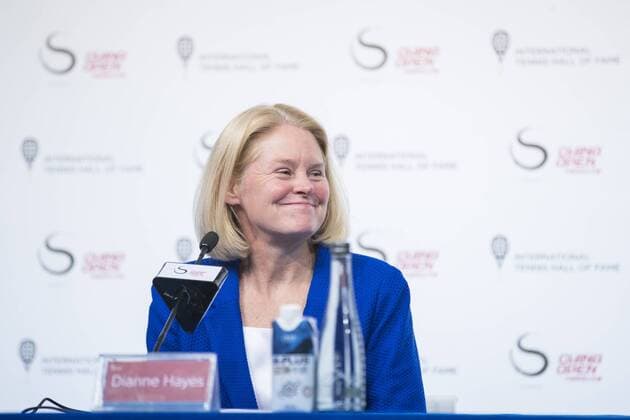 BEIJING, CHINA - OCTOBER 03: International Tennis Hall of Fame Senior Vice-President Dianne Hayes attends a press conference PK Pressekonferenz on day four of the 2017 China Open at the China National Tennis Centre on October 3, 2017 in Beijing, China.  Copyright: xVCGx CFP111128975274 
