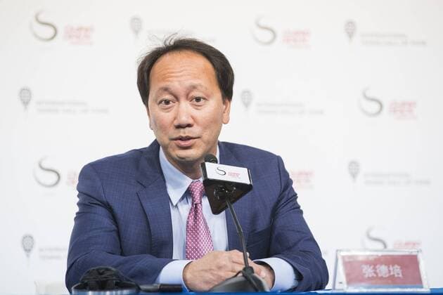 BEIJING, CHINA - OCTOBER 03: International Tennis Hall of Fame Global Ambassador Michael Chang attends a press conference PK Pressekonferenz on day four of the 2017 China Open at the China National Tennis Centre on October 3, 2017 in Beijing, China.  Copyright: xVCGx CFP111128975282 