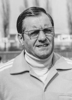 Otto Knefler, Trainer von Eintracht Braunschweig - hier am 15.04.1972. Aus Eintracht Braunschweig gegen Fortuna Düsseldorf 1:1.