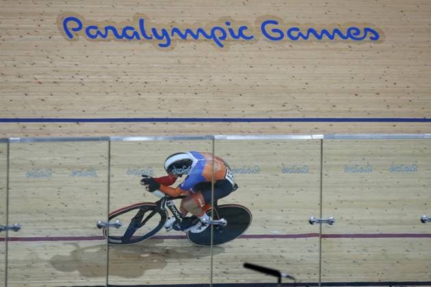 RIO DE JANEIRO 10 09 2016 Paralympic Summer Games 2016 Track Cycle Women 500m Time Trial C1 3 Final Alyda Norbruis wins gold in a new world record PS 2016 Trackbike racing 10 09 2016