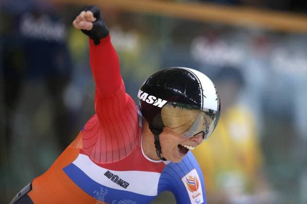 RIO DE JANEIRO 10 09 2016 Paralympic Summer Games 2016 Track Cycle Women 500m Time Trial C1 3 Final Alyda Norbruis wins gold in a new world record PS 2016 Trackbike racing 10 09 2016