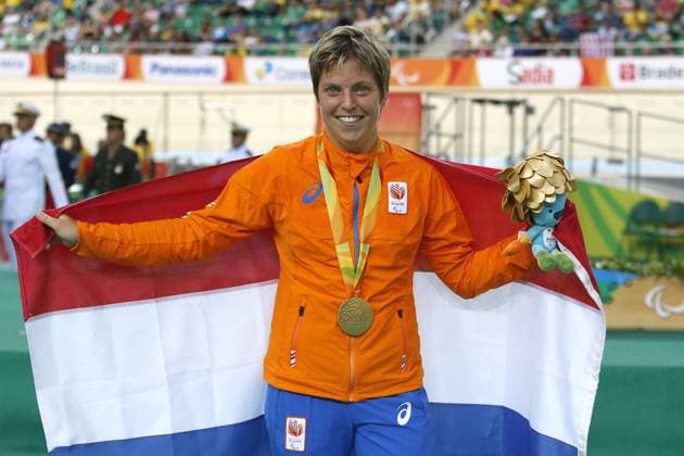 RIO DE JANEIRO 10 09 2016 Paralympic Summer Games 2016 Track Cycle Women 500m Time Trial C1 3 Final Alyda Norbruis wins gold in a new world record PS 2016 Trackbike racing 10 09 2016