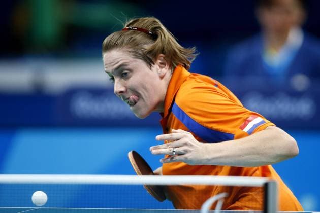 RIO DE JANEIRO 13 09 2016 Table Tennis Paralympic Summer Games 2016 Riocentro Table Tennis Women Singles SF7 Final Kelly of Sun wins the final of Korkut 3 0 and picks gold PS 2016 Table Tennis 13 09 2016