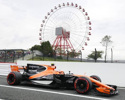 motor racing Motorsport Vandoorne at Japanese Grand Prix McLaren Honda driver Stoffel Vandoorne of Belgium takes part in a practice session for the Japanese Formula One Grand Prix at the Suzuka Circuit in Suzuka, Mie Prefecture, on Oct. 6, 2017. 