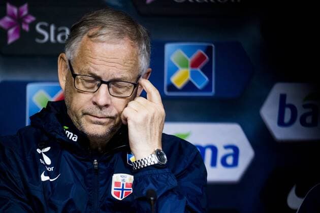 171006 Lars Lagerbäck, head coach of Norway, during a press conference PK Pressekonferenz on October 6, 2017 in Oslo. Photo: Jon Olav Nesvold BILDBYRAN kod JE 160037  Copyright: JONxOLAVxNESVOLD BB171006BB075