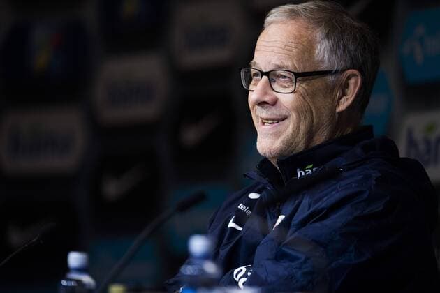 171006 Lars Lagerbäck, head coach of Norway, during a press conference PK Pressekonferenz on October 6, 2017 in Oslo. Photo: Jon Olav Nesvold BILDBYRAN kod JE 160037  Copyright: JONxOLAVxNESVOLD BB171006BB078
