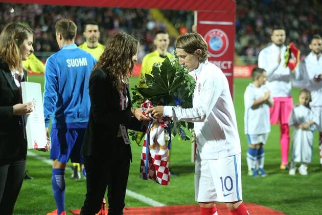 2018 FIFA World Cup WM Weltmeisterschaft Fussball Qualifying Croatia Finland 06.10.2017., Croatia, Rijeka - Qualification football match for the World Cup in Russia 2018 between Croatia and Finland. Luka Modric  SanjinxStrukic PIXSELL
