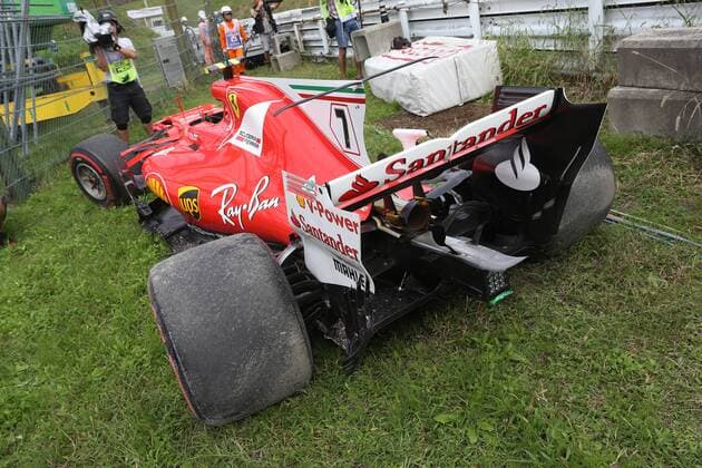 07.10.2017- free practice 3, Kimi Raikkonen (FIN) Scuderia Ferrari SF70H after the crash Japanese Grand Prix, Suzuka 05 - 08 October 2017 07.10.2017- free practice 3, Kimi Raikkonen (FIN) Scuderia Ferrari SF70H after the crash 