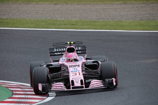 07.10.2017- free practice 3, Esteban Ocon (FRA) Sahara Force India F1 VJM10 Japanese Grand Prix, Suzuka 05 - 08 October 2017 07.10.2017- free practice 3, Esteban Ocon (FRA) Sahara Force India F1 VJM10 