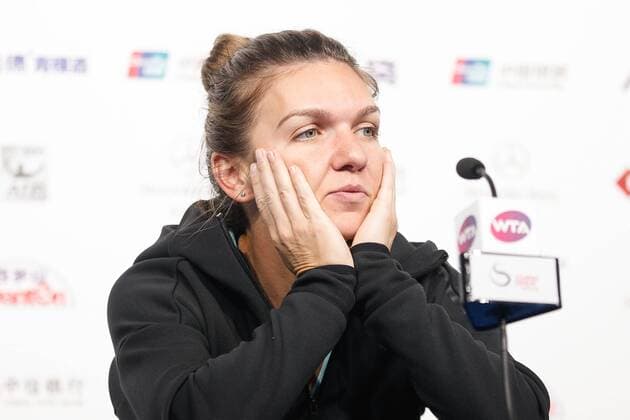 BEIJING, CHINA - OCTOBER 07: Simona Halep of Romania attends the press conference PK Pressekonferenz after winning the Women s singles semifinals match against Jelena Ostapenko of Latvia on day eight of 2017 China Open at the China National Tennis Centre on October 7, 2017 in Beijing, China.  Copyright: xVCGx CFP111129337459 