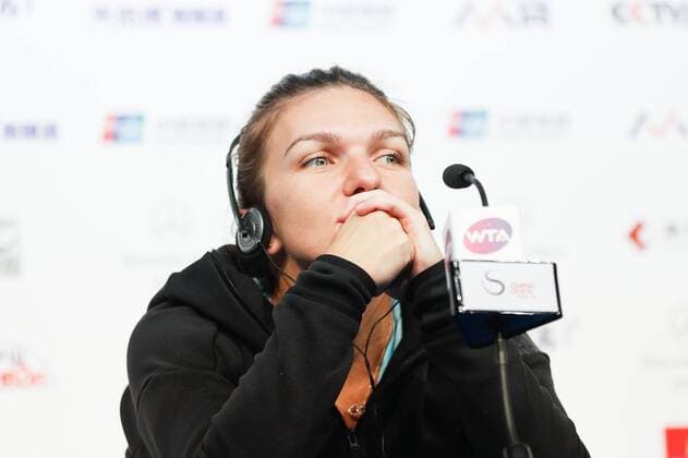 BEIJING, CHINA - OCTOBER 07: Simona Halep of Romania attends the press conference PK Pressekonferenz after winning the Women s singles semifinals match against Jelena Ostapenko of Latvia on day eight of 2017 China Open at the China National Tennis Centre on October 7, 2017 in Beijing, China.  Copyright: xVCGx CFP111129337463 