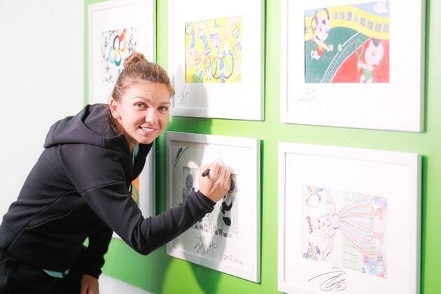 BEIJING, CHINA - OCTOBER 07: Simona Halep of Romania attends the press conference PK Pressekonferenz after winning the Women s singles semifinals match against Jelena Ostapenko of Latvia on day eight of 2017 China Open at the China National Tennis Centre on October 7, 2017 in Beijing, China.  Copyright: xVCGx CFP111129337465 