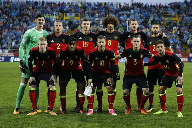 SARAJEVO, BOSNIA AND HERZEGOVINA - OCTOBER 7 : team of Belgium during the World Cup Qualifier Group H match between Bosnia and Herzegovina and Belgium at the Grbavica stadium on October 07, 2017 in Sarajevo, Bosnia And Herzegovina, 7 10 2017 Equipe FOOTBALL : Bosnie Herzegovine vs Belgique - Qualification Coupe Du Monde 2018 - Sarajevo - 07 10 2017 PhotoNews Panoramic  665619459