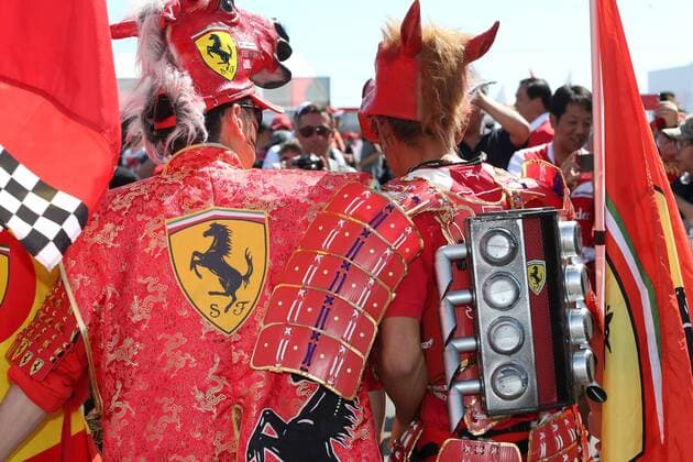 08.10.2017- Ferrari Fans dressed like Samurai Japanese Grand Prix, Suzuka 05 - 08 October 2017 08.10.2017- Ferrari Fans dressed like Samurai 