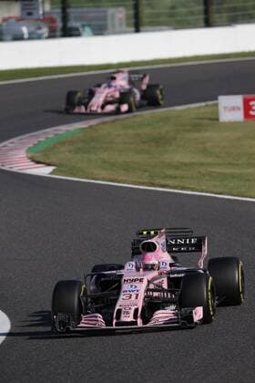 08.10.2017- Race, Esteban Ocon (FRA) Sahara Force India F1 VJM10 Japanese Grand Prix, Suzuka 05 - 08 October 2017 08.10.2017- Race, Esteban Ocon (FRA) Sahara Force India F1 VJM10 