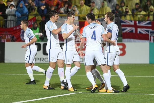 Lithuania v England 2018 FIFA World Cup WM Weltmeisterschaft Fussball Qualifying Harry Kane of England celebrates scoring his sides 1st goal from the penalty spot during the 2018 FIFA World Cup Qualifying match at LFF Stadium, Vilnius Content Not Available For UK Newspapers Copyright: xPaulxChestertonx FIL-10791-0056