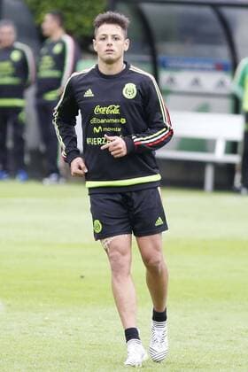 Fußball, WM Quali, Mexiko Training October 9, 2017 - EUM20171009DEP03.JPG.CIUDAD DE MEXICO Soccer Futbol-Seleccion Mexicana.- Este martes la seleccion mexicana visitara a su similar de Honduras en el Estadio Olimpico Metropolitano de San Pedro Sula para su ultimo compromiso de las eliminatorias de Concacaf rumbo al Mundial de Rusia 2018. En la imagen el delantero Javier Chicharito Hernandez durante un entrenamiento en el CAR el pasado 4 de octubre. Foto: Agencia EL UNIVERSAL Agustin Salinas EVZ Latin News: October 9, 2017  - ZUMAu78_ 20171009_zaf_u78_007 Copyright: xAgustinxSalinasx