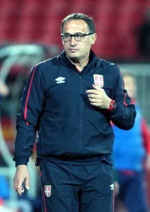 10.10.2017 Novi Sad Serbia-Russia UEFA Under 21 U21 U 21 European qualifiers men s football Goran Dorovic-Djorovic Serbia U21 head coach : 