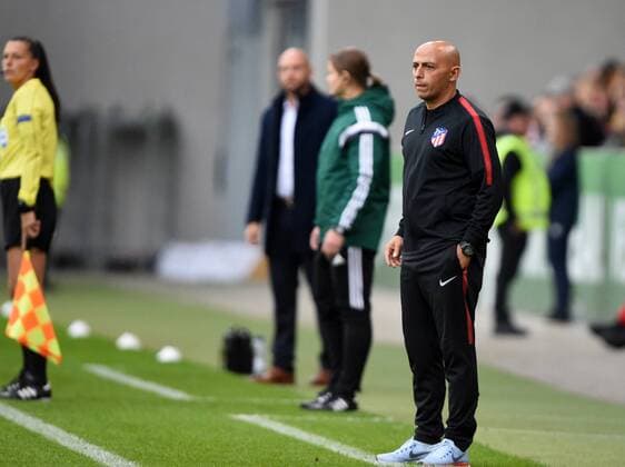 Head Coach Angel Villacampa Carrasco Madrid Football UEFA Women Champions League VfL Wolfsburg Atletico Madrid xPW001F2Px