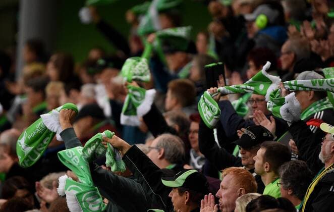 supporters Wolfsburg Football UEFA Women Champions League VfL Wolfsburg Atletico Madrid xPW001F2Px
