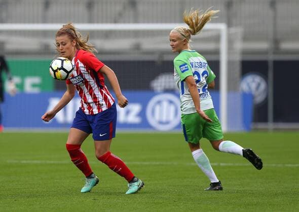 Wolfsburg vs Atletico Madrid CL Women Wolfsburg Germany 11 10 2017 Football VfL Wolfsburg vs Atletico Madrid 1 32 Final UEFA Women Champions League Season 2017 18 Picture shows Pernille Harder VfL Wolfsburg Wolfsburg