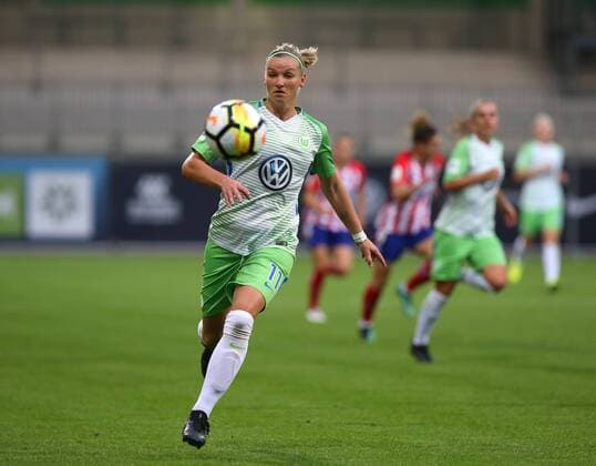 Wolfsburg vs Atletico Madrid CL Women Wolfsburg Germany 11 10 2017 Football VfL Wolfsburg vs Atletico Madrid 1 32 Final UEFA Women Champions League Season 2017 18 Picture shows Alexandra Popp VfL Wolfsburg Wolfsburg