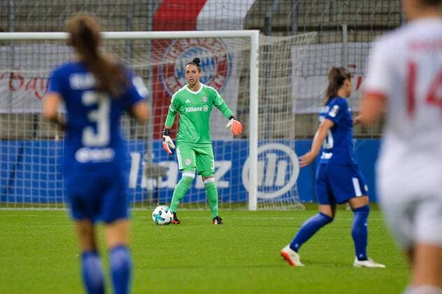 Manuela Interest Berger Goalkeeper FC Bavaria Munich ManU Interest Berger Munich Munich Germany Germany 11 10 2017 Football UEFA Women s Champions League FC Bavaria Munich FC Chelsea xklx