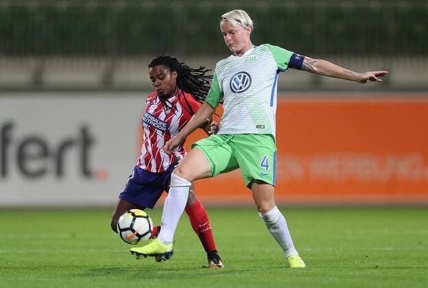 3 Ludmila there Silva Madrid in Duel with Nilla Fischer VfL Wolfsburg