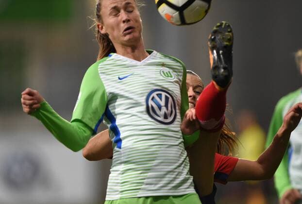 Caroline Graham Hansen Wolfsburg 26 Viola Calligaris Madrid Football UEFA Women Champions League VfL Wolfsburg Atletico Madrid xPW001F2Px