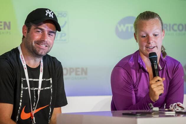 ROSMALEN Tennis Ricoh Open 2016 07 06 2016 Autotron ROSMALEN press conference Kiki Bertens and hair coach Raemon Shutter Ricoh Open 2016 Tuesday