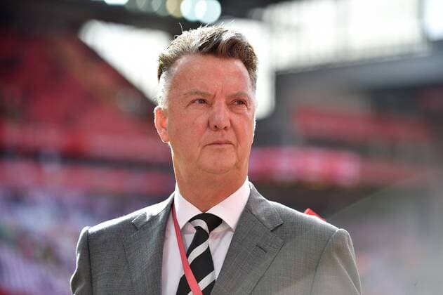 Ex Manchester United ManU manager Louis van Gaal before the start of the premier league match at the Anfield Stadium, Liverpool. Picture date 14th October 2017. Picture credit should read: Robin Parker Sportimage EDITORIAL USE ONLY. No use with unauthorised audio, video, data, fixture lists, club league logos or live services. Online in-match use limited to 120 images, no video emulation. No use in betting, games or single club league player publications. DSC_1262.JPG
