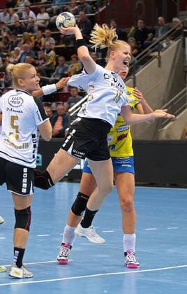 14 10 2017 Germany Ludwigsburg Germany Handball Champions League Women Season 2017 2018 SG BBM Bietigheim vs Metz Handball at Ball Kim Naidzinavicius BBM