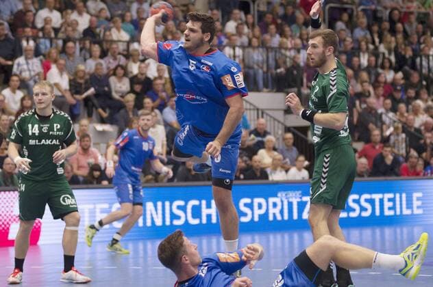 Wagner Tobias 05 HBW Balingen Because Stetten HBW Balingen Because Stetten vs HG Saarlouis Handball 2 Bundesliga Men 14 10 2017 Balingen Copyright: xEibner-Pressefoto NicolasxWoernx EP_NWN
