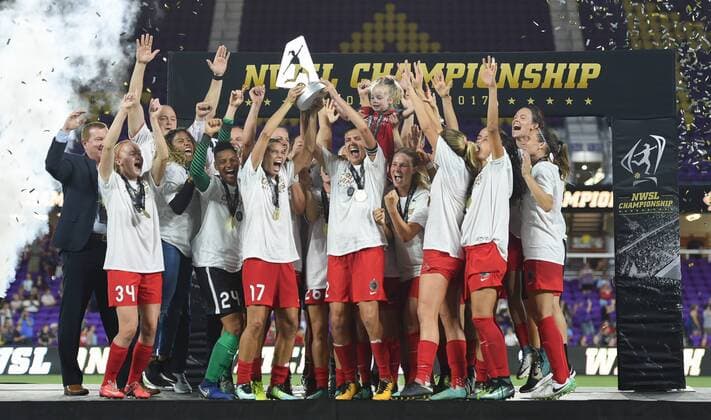 October 14, 2017 - Orlando, Florida, United States - Orlando, FL - Saturday October 14, 2017: Portland Thorns FC celebrate their National Women s Soccer League (NWSL) Championship win by defeating North Caroline Courage 1-0 during the NWSL Championship match between the North Carolina Courage and the Portland Thorns FC at Orlando City Stadium. Portland Thorns FC celebrate their National Women s Soccer League (NWSL) Championship win by defeating North Caroline Courage 1-0 - ZUMAt139 20171014_zaa_t139_146 Copyright: xBradxSmithx