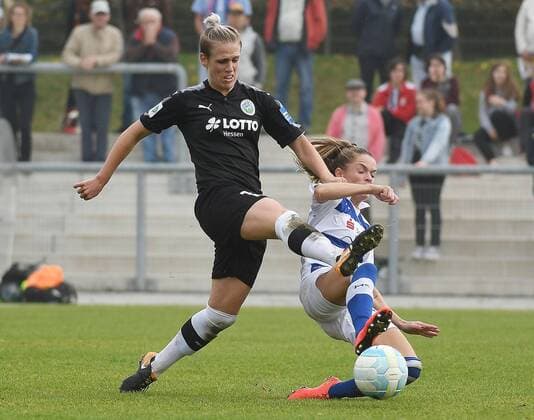 15 10 2017 xpsx Football 1 Bundesliga Women 1 FFC Frankfurt MSV Duisburg emspor v l Sophie Schmidt 1 FFC Frankfurt Eshly Bakker MSV Duisburg Frankfurt at Main