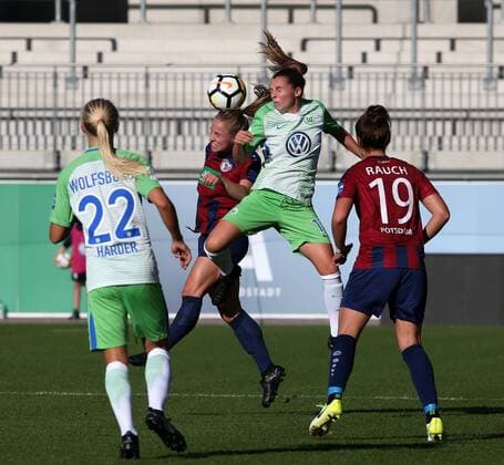 Pernille Harder VfL Wolfsburg TaBeA Kemme 1 FFC Turbine Potsdam Noelle Maritz VfL Wolfsburg Felicitas Smoke 1 FFC Turbine Potsdam