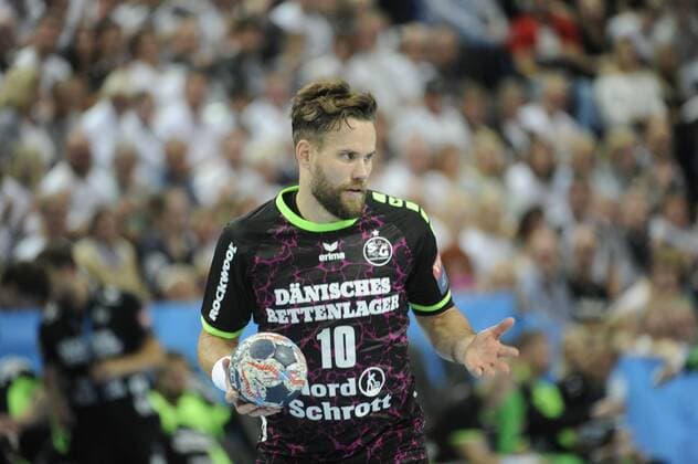 Thomas Mogensen SG Flensburg Handewitt THW Leng vs SG Flensburg Handewitt Handball EHF Champions League Group stage 15 10 17 Leng Schleswig Holstein Germany Sparkassen Arena Copyright: xAgentur54Gradx xJoergxLuehnx