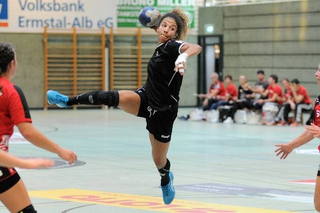 Delaila Amega Tussis Metzingen II 5 TuSsies Metzingen II Handball Women 3 Bundesliga Sued 15 10 2017 Photo TBaur Eibner Metzingen Copyright: xBaur xEibner-Pressefotox EP_Toba